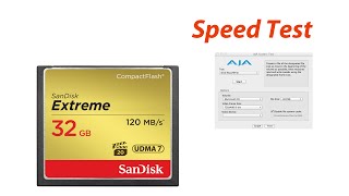 SanDisk Extreme 32GB CompactFlash Memory Card UDMA 7 120MBs 800x  AJA Speed Test [upl. by Byrne]