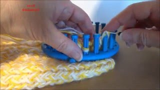 DIY breiring steken opzetten esteek en afkanten I Strickring I Loom knitting DekoideenLand [upl. by Etsirk]