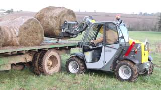 Short video of Wacker Neuson TH412 telescopic loader in action [upl. by Aihsenot]