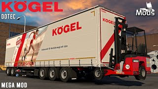 ETS2 v151 Mod ★ NEW Kögel Trailers by Dotec v213 ᐅ MEGA Trailer Mod [upl. by Lewanna]