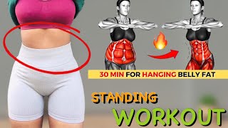 12 Minutes Standing Abs HIIT Workout No repeatLow impact [upl. by Aneles]