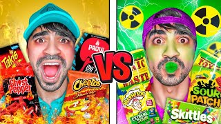 تحدي السناكات الحارة 🌶️ ضد الحامضة 🍋  Extreme Spicy VS Sour Challenge [upl. by Ailuig]