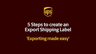 How to Create a UPS International Shipping Label in 5 Easy Steps [upl. by Brandi]