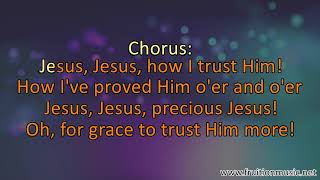 Tis So Sweet To Trust In Jesus Low Key Instrumental with Lyrics [upl. by Swen]