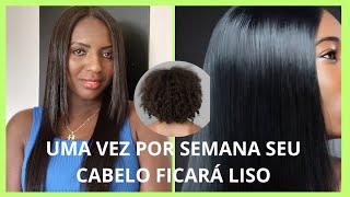 LISO SEM QUIMICA SEM PRANCHA PROGRESSIVA CASEIRA 1 VEZ POR SEMANA E SEU CABELO FICARÁ LISO [upl. by Estelle70]