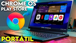 🤯AGORA SIM Como rodar o Chrome OS com Play Store direto do Pen drive [upl. by Oiramed]