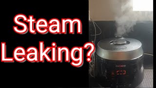 how to repair electric rice cooker steam leaking not working 전기 압력밥솥 고장 증기누설 수리 쿠쿠 Cuckoo CRPQS [upl. by Tatiania279]