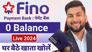 Fino Payment Bank  Fino Payment Bank Account Opening 2024  Fino Bank Account Opening Online [upl. by Eitnom]