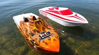 RC ADVENTURES  NEW CAPTAiNS Thrasher Jet Boats on 5S Lipo  LET THEM TRY [upl. by Yennor]