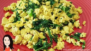 Vegan Tofu Scramble quotEggsquot  Easy Protein Packed Breakfast Recipe [upl. by Christyna]