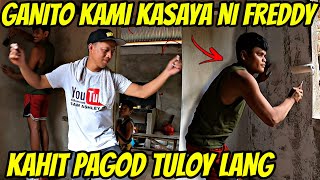 DAY37 TUMULONG SI FREDDY SA PAG PINTURA NG BAHAY [upl. by Atirahs]