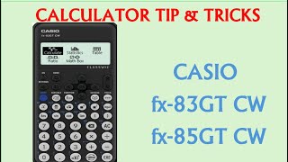 Tricks and tips Casio scientific calculator fx83GTCW [upl. by Ecneret]