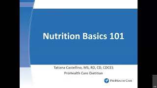 Nutrition basics [upl. by Sorensen150]