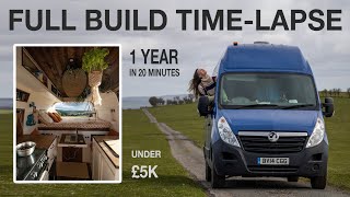 FULL VAN BUILD TIME LAPSE  under 5k camper conversion [upl. by Lenox]