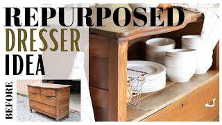 Dresser Makeover  Repurposed Furniture  Furniture Flip  Dresser Transformation [upl. by Karoly]