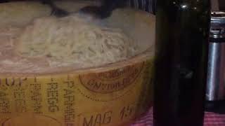 Pasta alla Parmigiana  Parmesan Wheel  Cheese Wheel [upl. by Justinian]