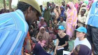 Angelina Jolie Visits UNHCR Operation in Dadaab Kenya [upl. by Hgielah]