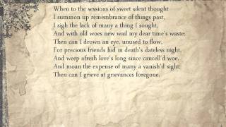 Sonnet 30 When to the sessions of sweet silent thought [upl. by Anelegna]