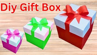 DIY Gift Box  How to make Gift Box  Easy Paper Crafts Idea  gift box  Art and Crafts by Zoni [upl. by Estelle]