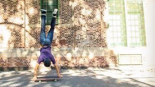 My First Skateboard Handstand [upl. by Abernon561]