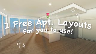 ♡︎2 free apartment layoutsspeedbuild  Welcome to Bloxburg♡︎ [upl. by Desai]