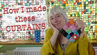 Postage Stamp Block TUTORIAL turn those scraps into curtains [upl. by Nohsal]