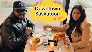 Exploring Downtown Saskatoon Canada 🇨🇦 Dinner at Hearth Restaurant  Downtown Saskatoon [upl. by Roon]