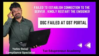 How to solve “Failed to establish connection to the server Kindly restart the Emsigner” gst [upl. by Aoket]