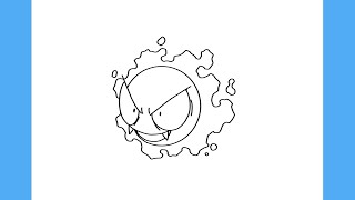 HOW TO DRAW GASTLY  POKÉMON  HOW TO DRAW POKÉMON [upl. by Aloz929]