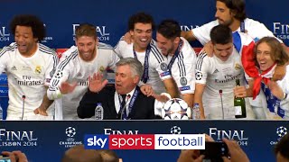 Real Madrid players invade Carlo Ancelottis press conference [upl. by Bautram]