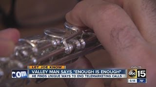 Man uses flute to stop phone telemarketers [upl. by Irved]