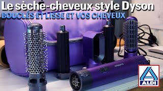 Sèche cheveux style DYSON À 5 têtes interchangeables de chez ALDI la brosse multistyler ambiano [upl. by Ainez896]