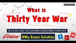 Thirty Year War Hindi  History of English Literature  UGC NET Exam [upl. by Anali]