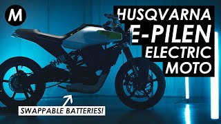 New 2021 Husqvarna EPilen Electric Motorcycle Concept Unveiled With VitpilenSvartpilen Styling [upl. by Anet]