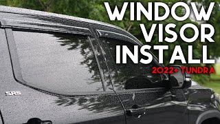 Easy Upgrade Installing AVS Window Visors On A 20222024 Toyota Tundra [upl. by Grider]