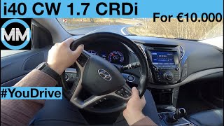 Hyundai i40 CW 17 CRDi 100 kW POV Test Drive  Acceleration 0180 kmh [upl. by Ahseret]