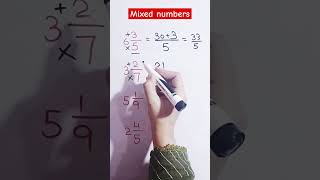 How to simplify mixed numbers  fractions maths fractions [upl. by Adraynek]