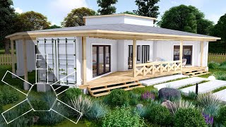 Container House  Hexagonal Design  5 x 20 FT Container [upl. by Llirret]