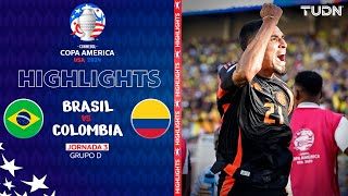 HIGHLIGHTS  Brasil vs Colombia  Copa América 2024  J3  TUDN [upl. by Erdei434]