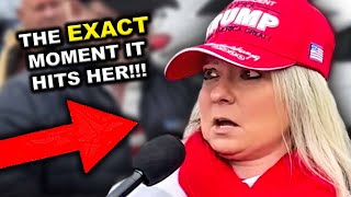 Trump Supporter GLITCHES When She Learns Trump LIED [upl. by Atinaw]