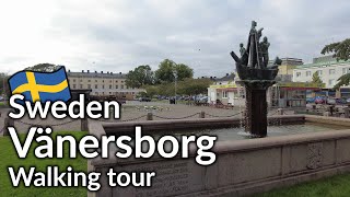 Sweden walking tour of Vänersborg 4K 60fps [upl. by Neehs]