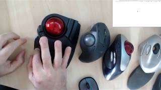 TrackBall Elecom HUGE vs Logitech Ergo vs Logitech Cordless Optical TrackMan vs Trackman FX Optical [upl. by Eeram]