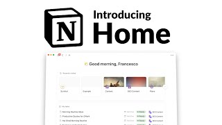 Introducing Notion Home [upl. by Aissatsana]