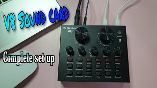 How to use V8 Sound Card  Complete set up and Sound Test [upl. by Alecram830]