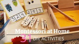 Montessori at Home 31 DIY Activities for Toddlers and Kids montessoriwithhart [upl. by Wisnicki954]