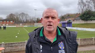 Congleton Town Vs Northwich Victoria  pre match interview with Vics manager Steve Pickup 261223 [upl. by Battat]