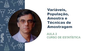 Estatística  Aula 2  Variáveis População Amostra e Técnicas de Amostragem [upl. by Witty347]