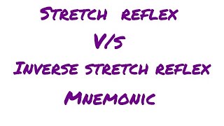 STRETCH VS INVERSE STRETCH REFLEX MNEMONIC [upl. by Lynd15]