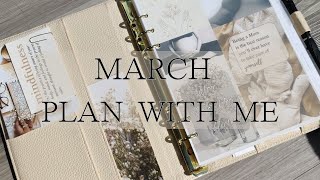 March Plan With Me  A5 6 Ring Binder Set Up amp Flip Through  Pregnancy Planning  Minimal Aesthetic [upl. by Brownley]