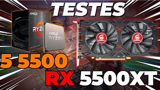 Ryzen 5 5500  RX 5500 XT TESTES EM GAMES 2024 [upl. by Eanat]